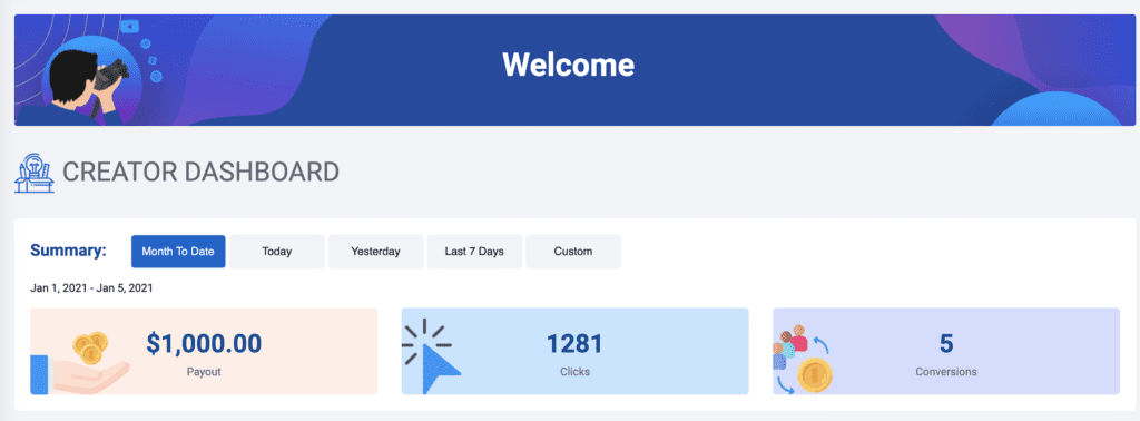 creator portal welcome