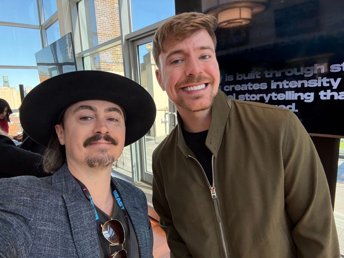 Steve with MrBeast