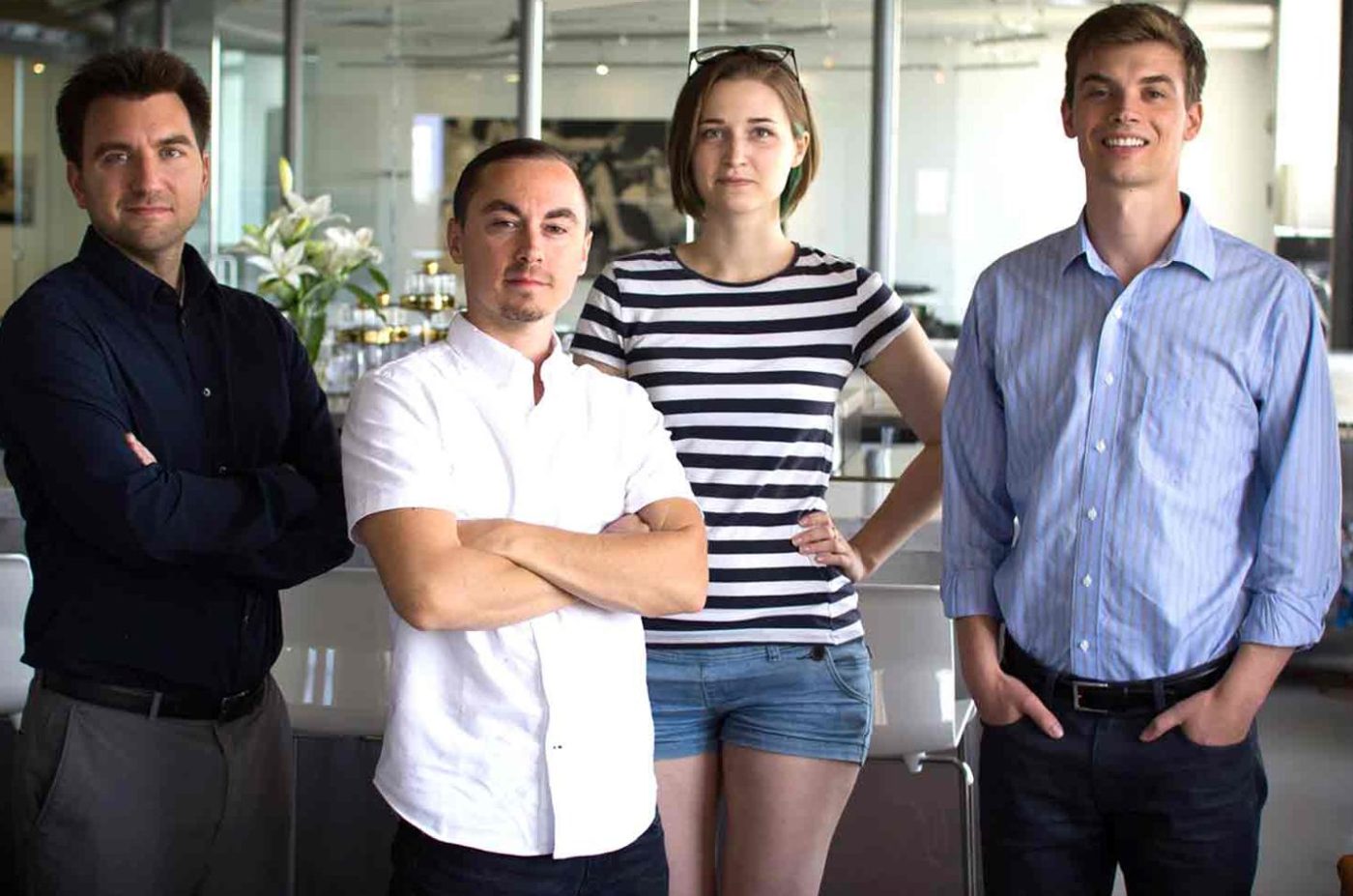 The early InfluenceLogic team in the office