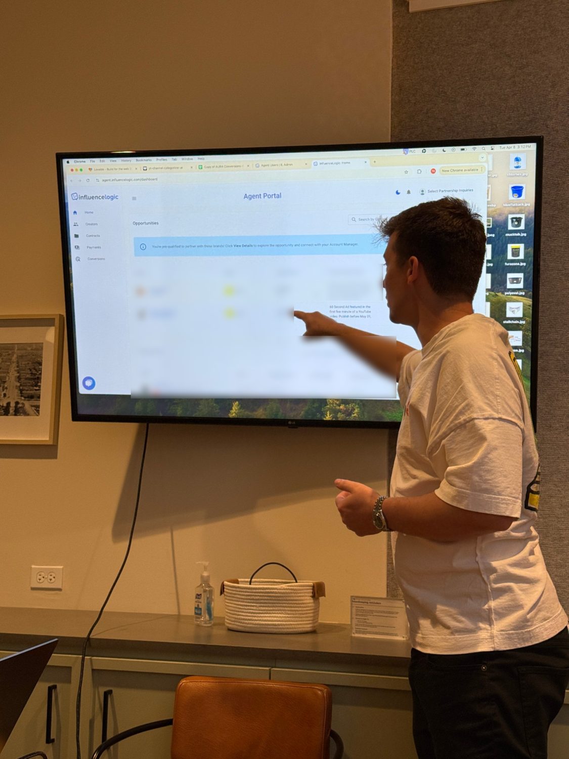 Walking the team through the InfluenceLogic Agent Portal